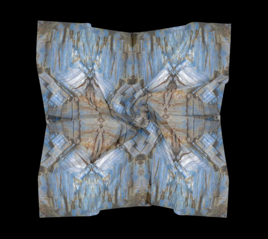 Square Scarf: KYANITE, Black Mt. , North Carolina, USA