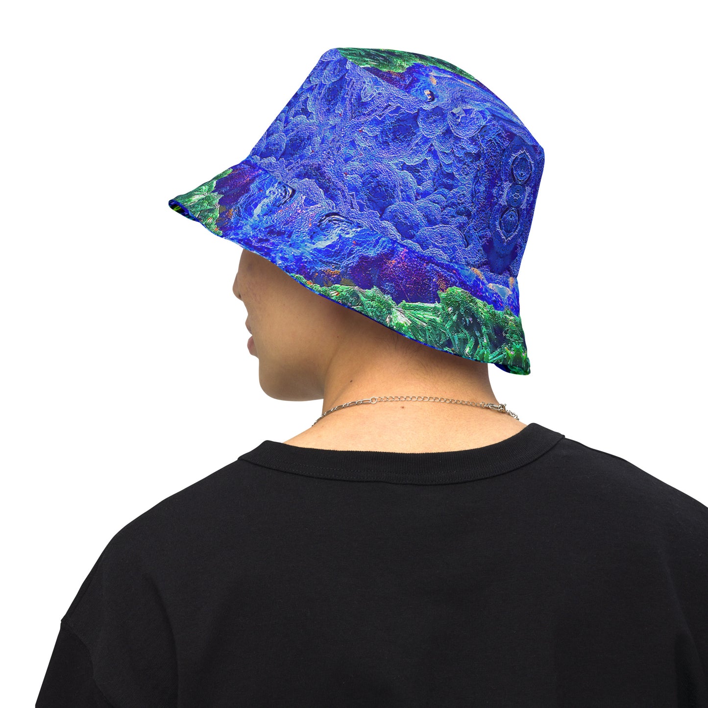 Bucket Hat: Malachite Crystals and Azurite Botryoids, Queen Copper Mine, Bisbee, Arizona, USA, EX Yale, Circa 1900, Original Color