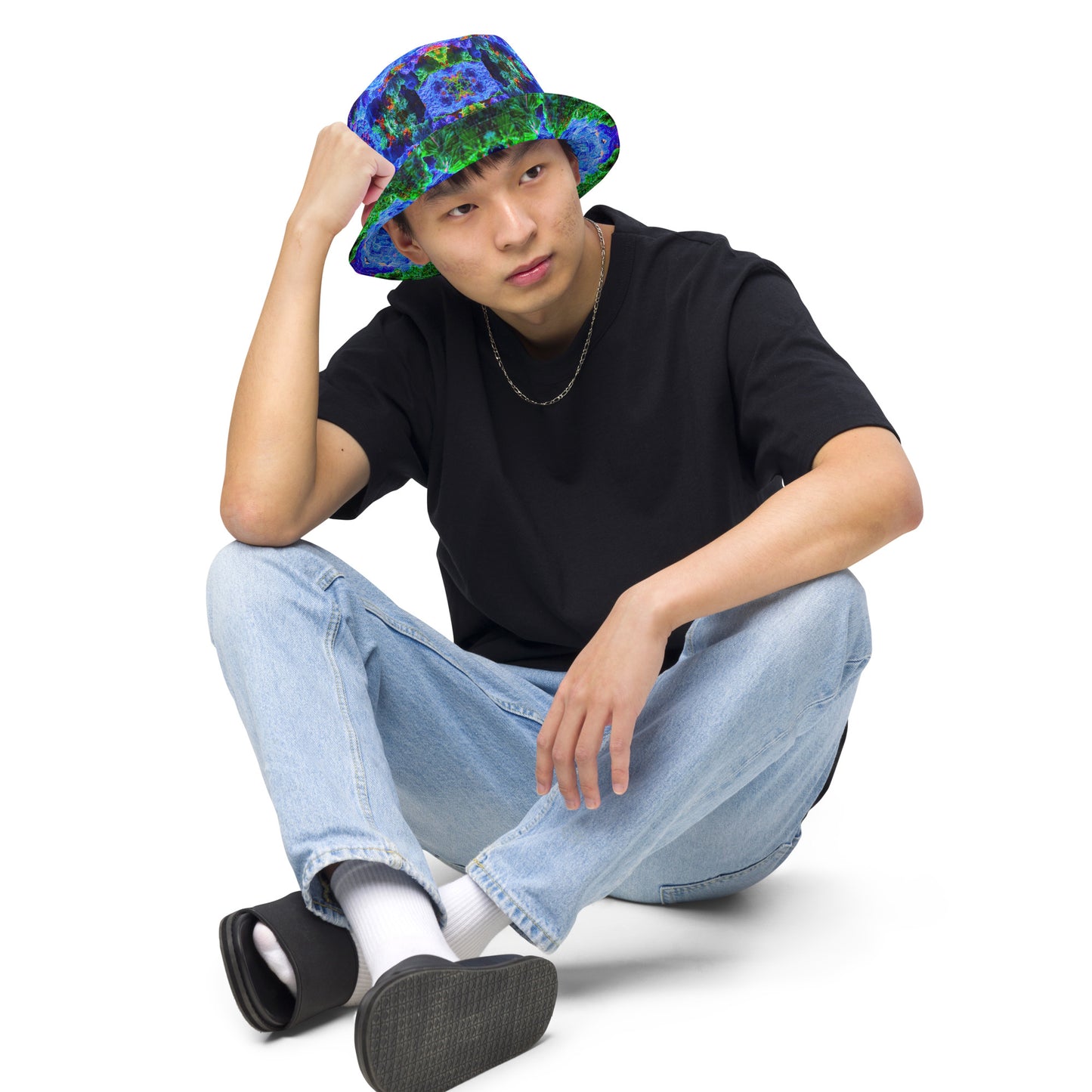 Bucket Hat: Malachite Crystals and Azurite Botryoids, Queen Copper Mine, Bisbee, Arizona, USA, EX Yale, Circa 1900, Original Color