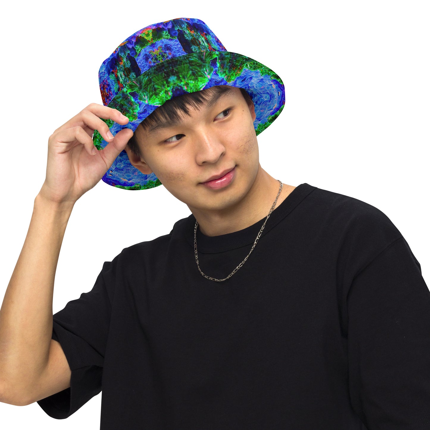 Bucket Hat: Malachite Crystals and Azurite Botryoids, Queen Copper Mine, Bisbee, Arizona, USA, EX Yale, Circa 1900, Original Color