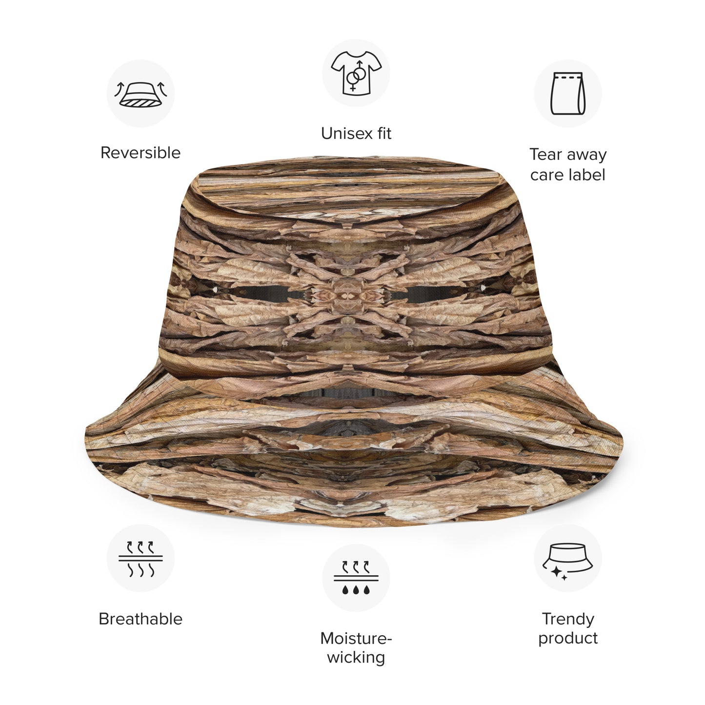 Bucket Hat Reversible: Tobacco , Bright Leaf, , , North Carolina, USA, , Original Color