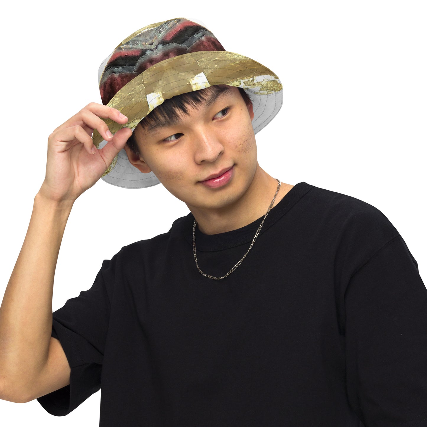 Bucket Hat: Siderite, and Biotite, Crabtree Quarry, Raleigh, North Carolina, USA, , Original Color