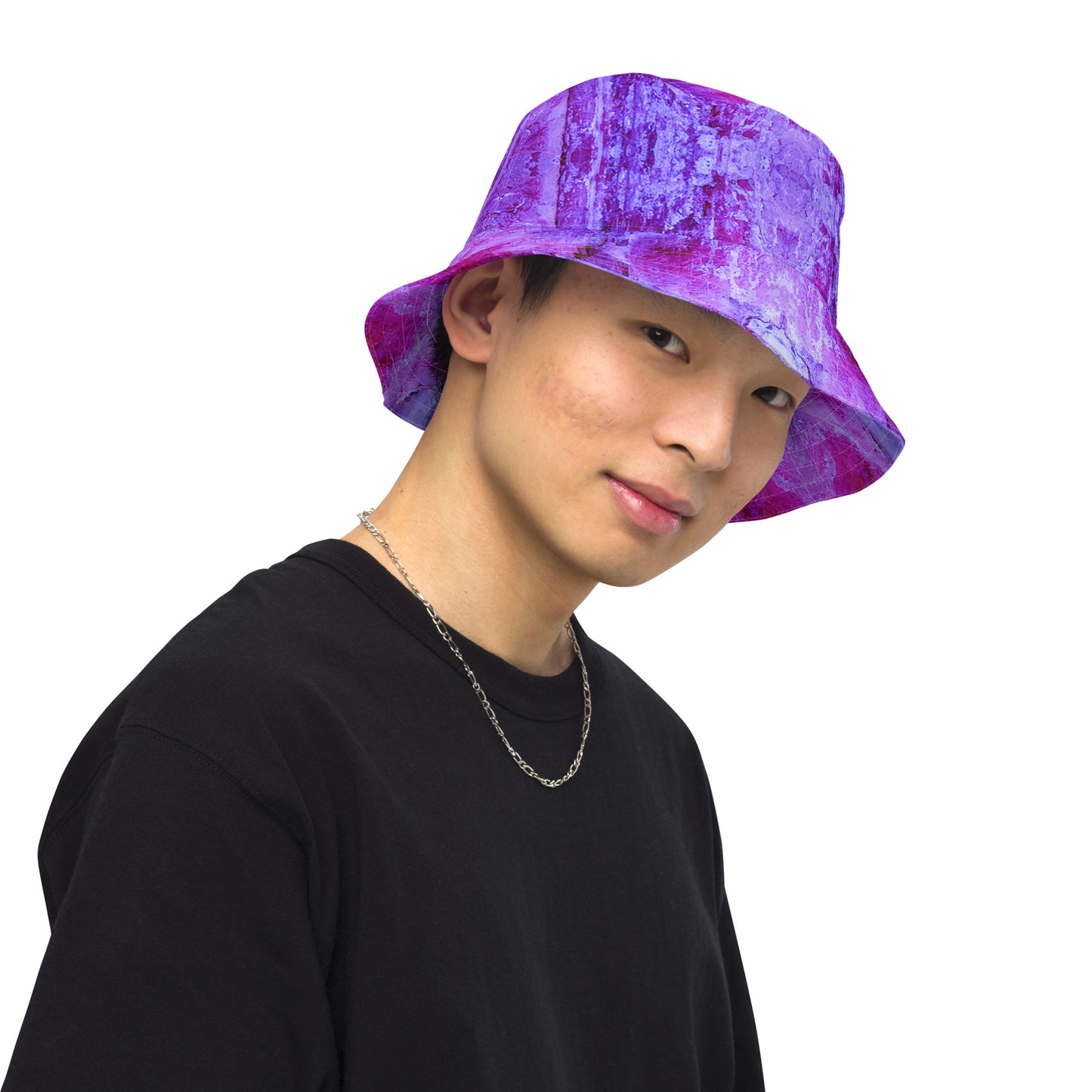 Bucket Hat: Kyanite. Rare Fluorescent , Buncombe, North Carolina, Original Color Ver 1