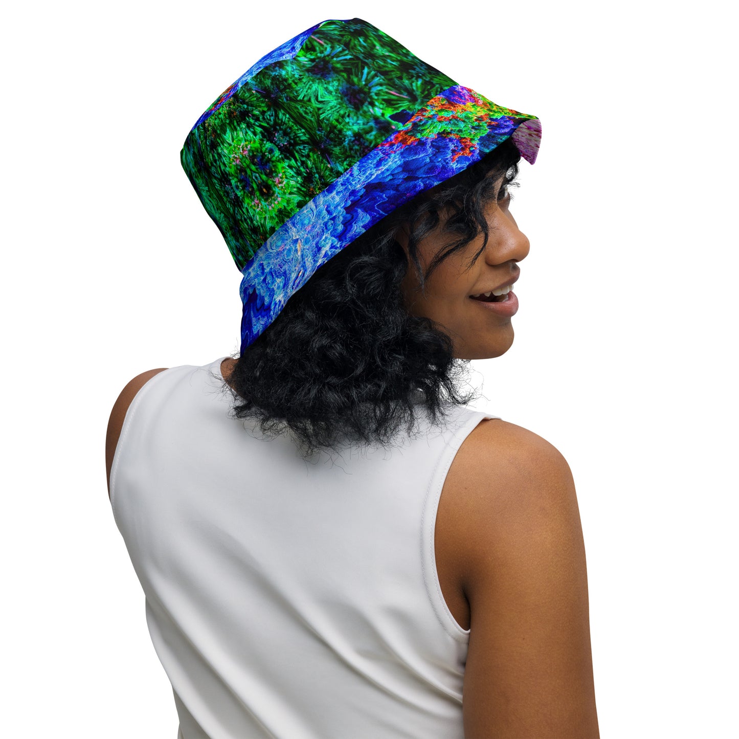 Bucket Hat: Malachite Crystals and Azurite Botryoids, , Queen Copper Mine, Bisbee, Arizona, USA, EX Yale, Circa 1900, Original Color and Inverted Color