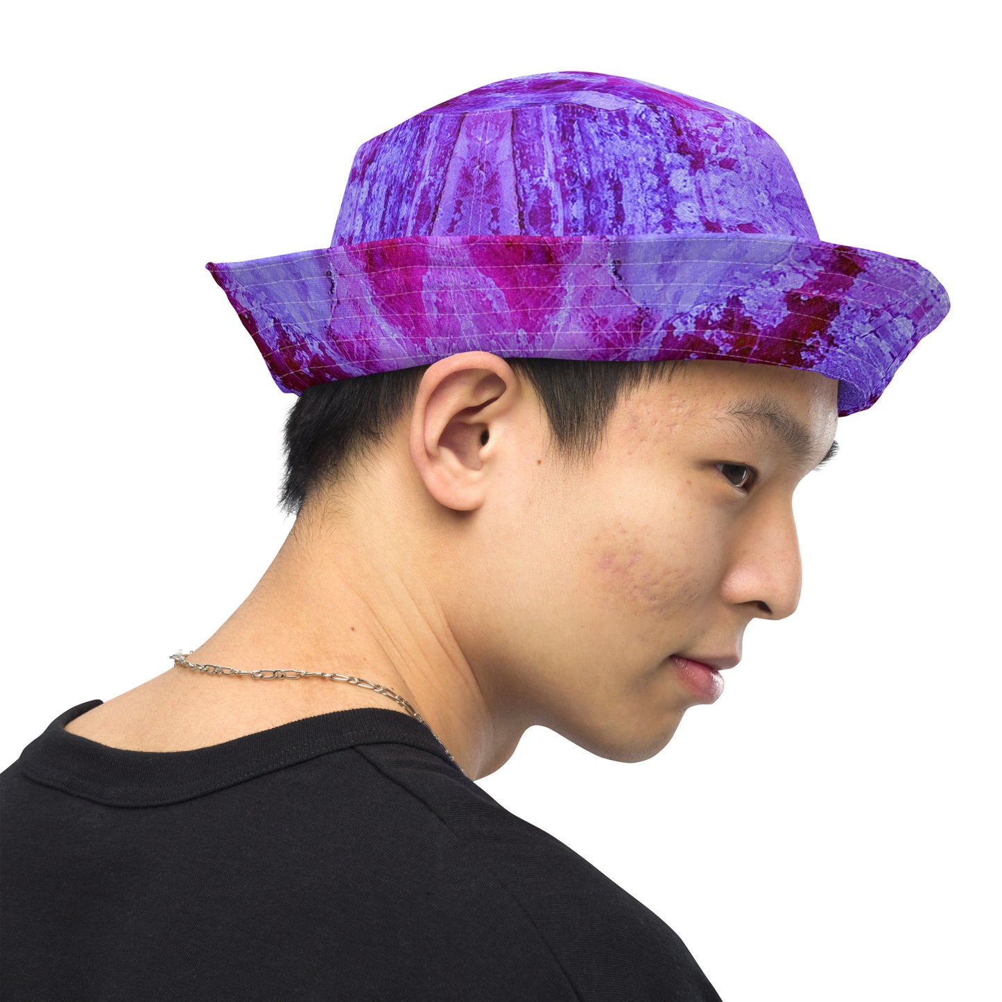 Bucket Hat: Kyanite. Rare Fluorescent , Buncombe, North Carolina, Original Color Ver 1