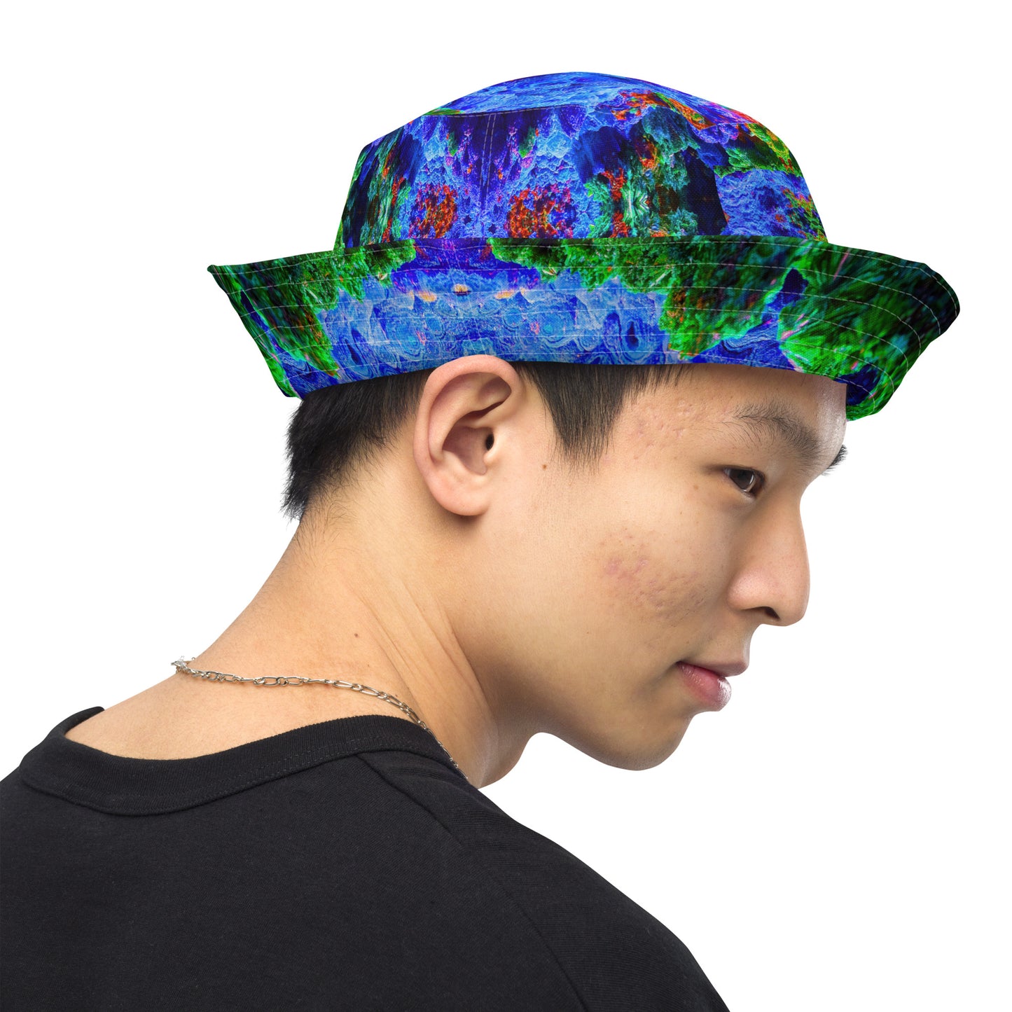 Bucket Hat: Malachite Crystals and Azurite Botryoids, Queen Copper Mine, Bisbee, Arizona, USA, EX Yale, Circa 1900, Original Color