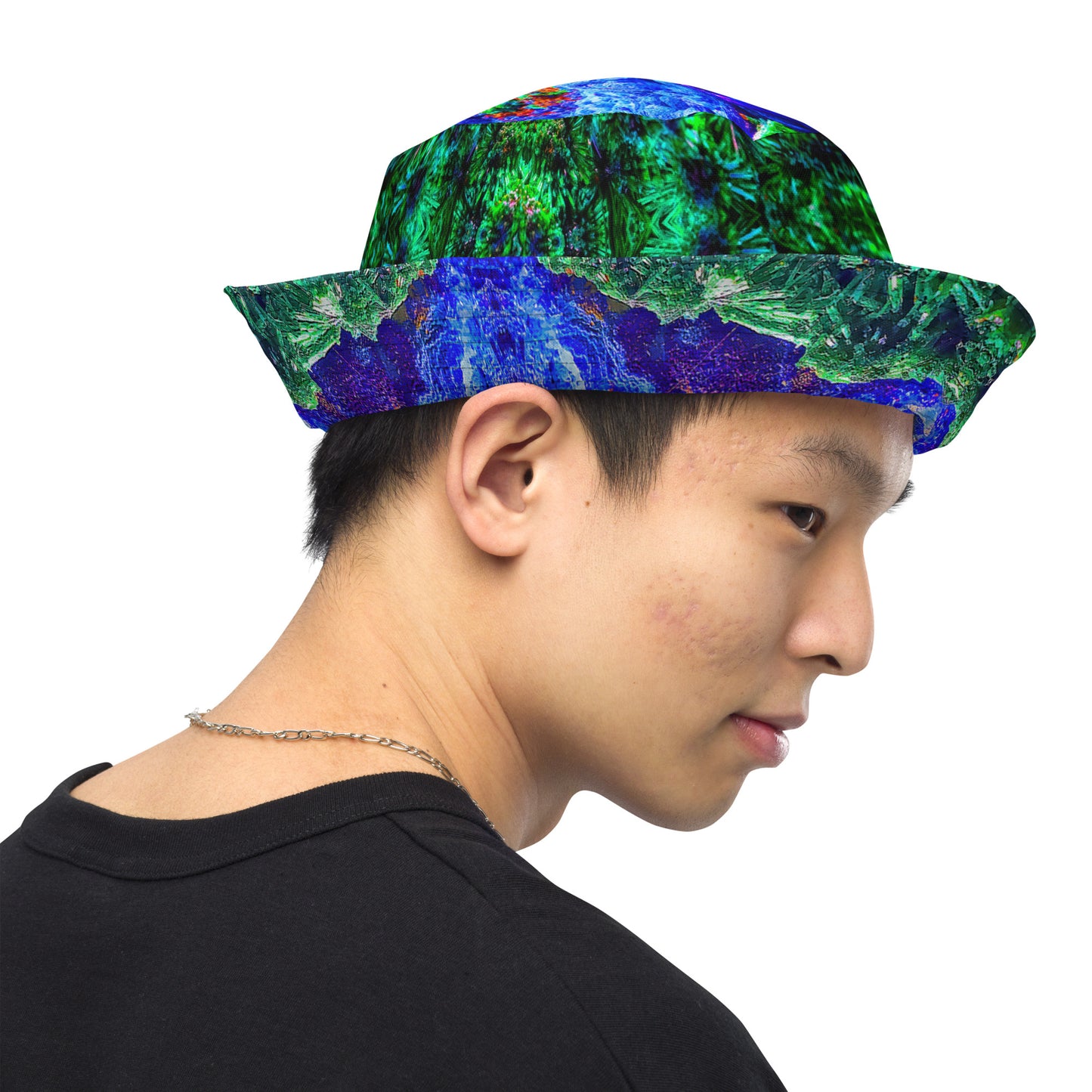 Bucket Hat: Malachite Crystals and Azurite Botryoids, Queen Copper Mine, Bisbee, Arizona, USA, EX Yale, Circa 1900, Original Color