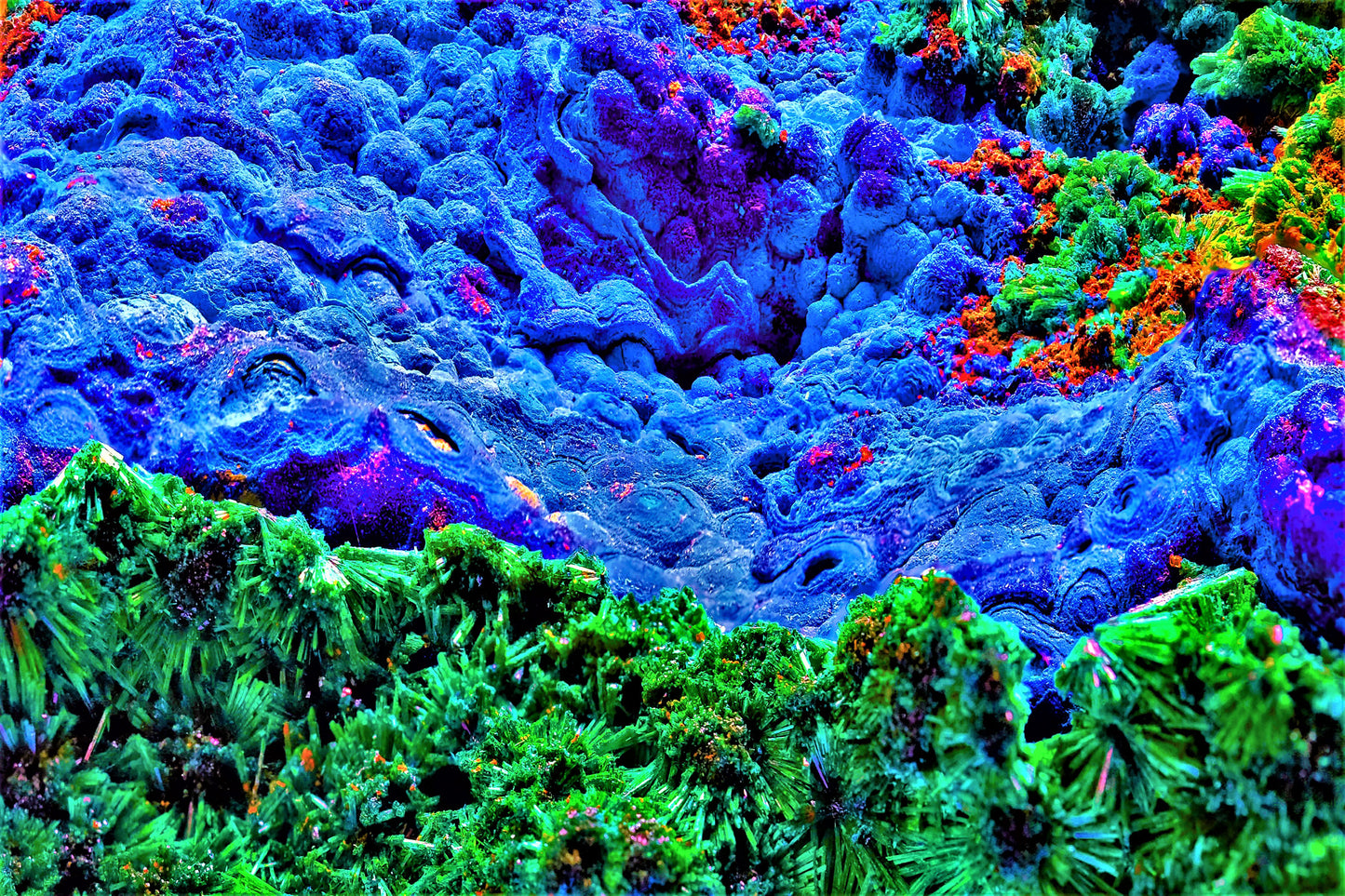 Mens Short Sleeve Shirt: Malachite-Azurite-Cuprite Bisbee, Arizona circa 1897, EX Yale Collection