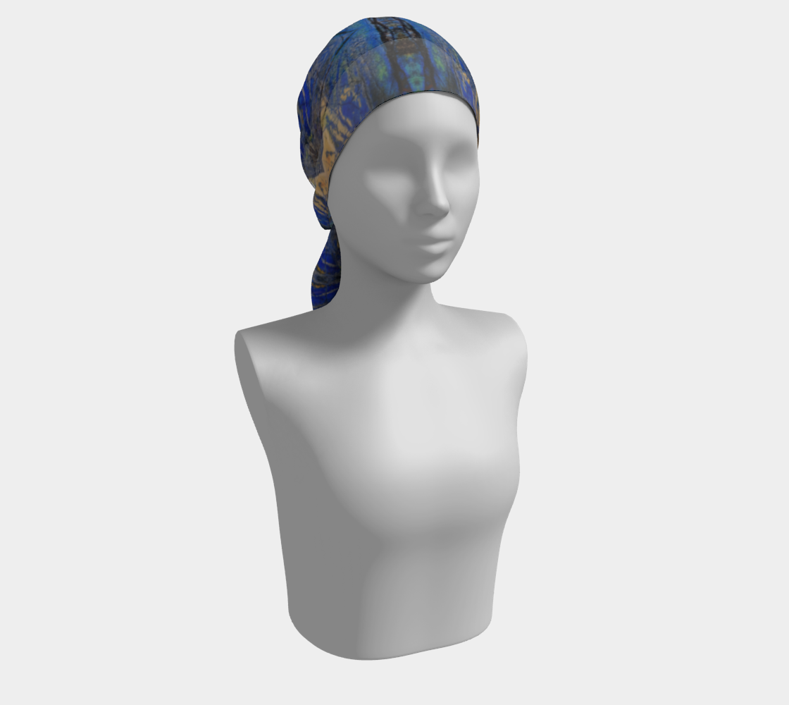 Long Scarf: Azurite, with Malachite, Siberia, Russia, Original Color