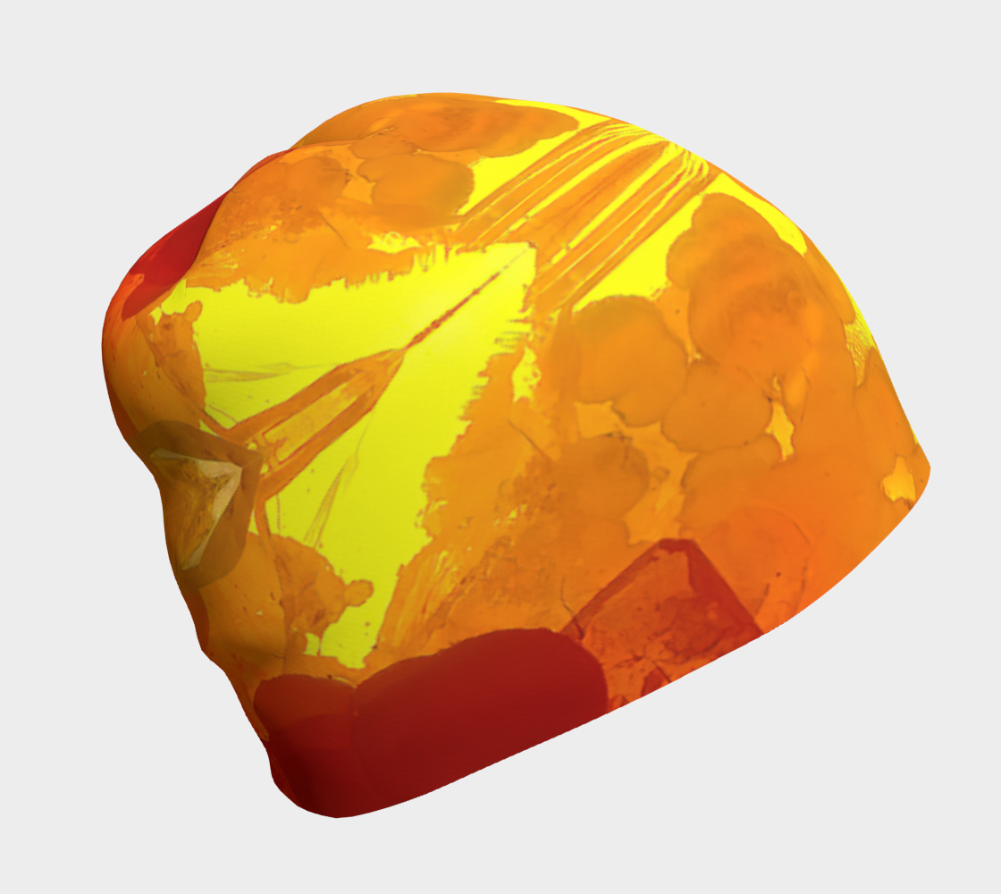 Beanie: Mimetite on Wulfenite, San Francisco Mine, Magdelena, Mexico, Original Color