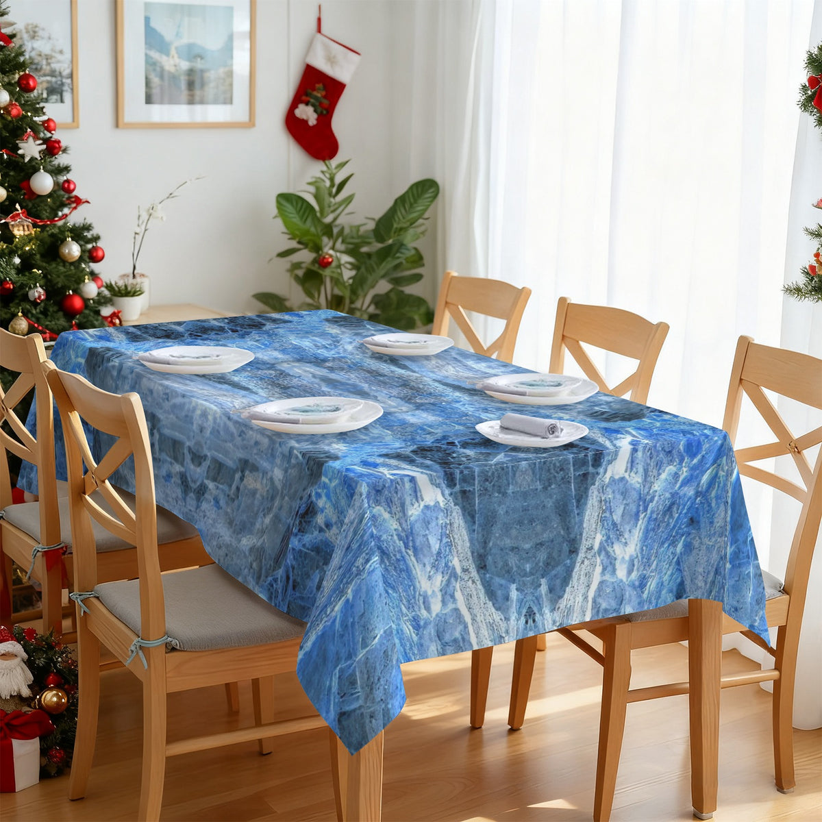 Tablecloth: Kyanite — Black Mountain, Buncombe County, North Carolina, USA — Inverted Color