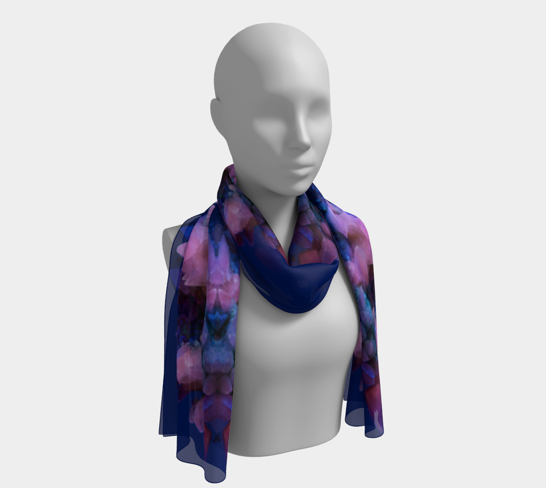 Long Scarf: Calcite, Moncure, NC, Fluorescent,