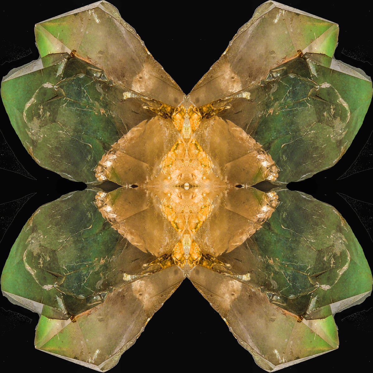 Tablecloth: Quartz, with Chlorite — Montgomery County, North Carolina, USA — Original Color