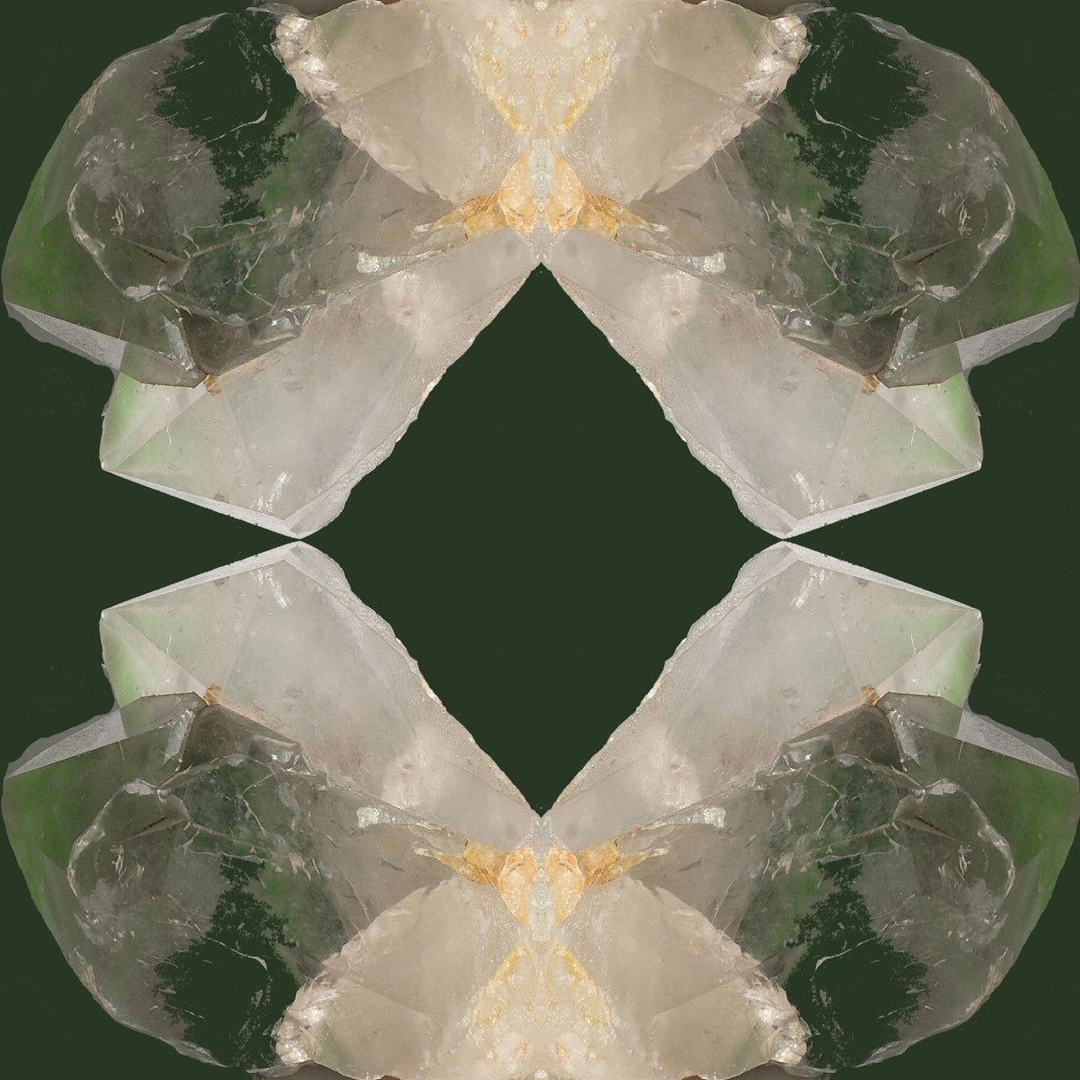 Tablecloth: Quartz, with Chlorite — Montgomery County, North Carolina, USA, Original Color