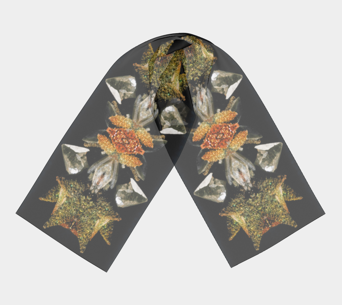 Long Scarf: Calcite Coated with Marcasite Superb, Brushy Creek, Original Color
