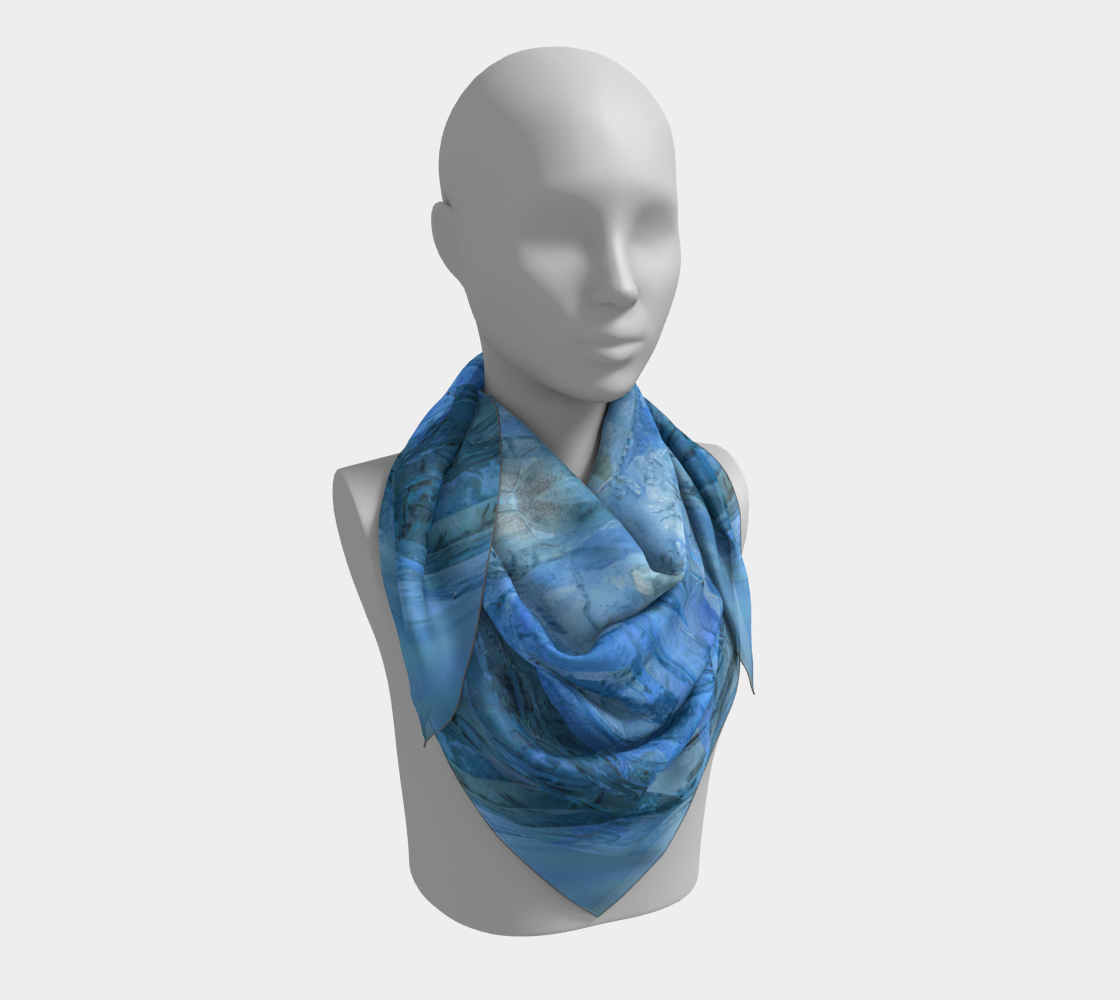 Square Scarf: Quartz, Alexander County, North Carolina, Inverted Color