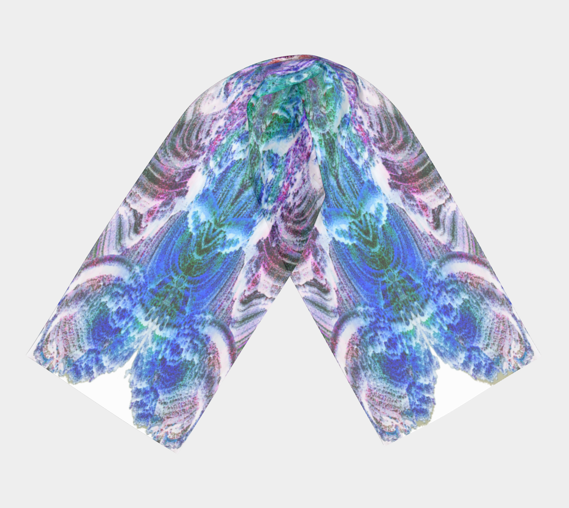 Long Scarf: Irridescent Hematite, Graves Mountain, Inverted Color