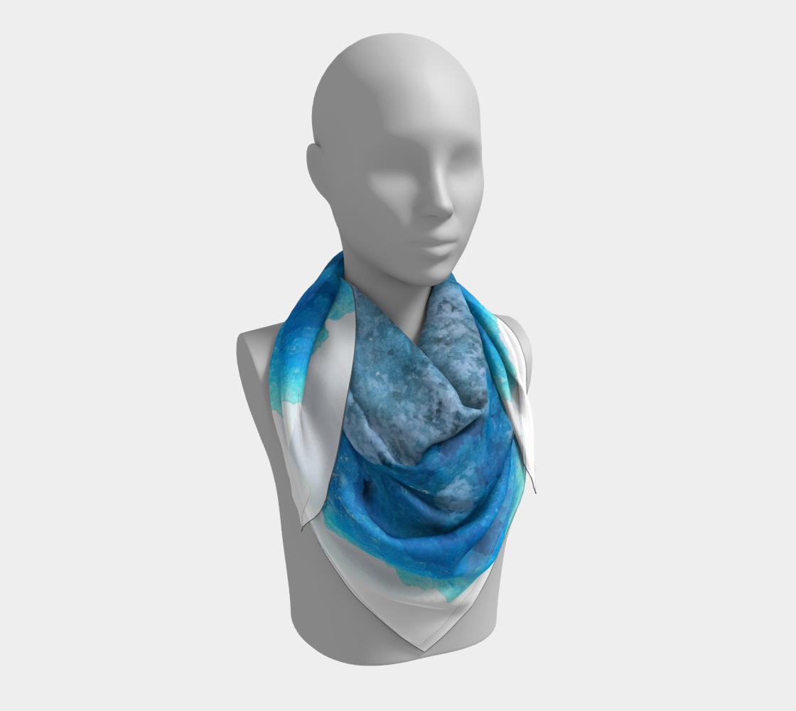 Square Scarf: Hyalite Opal, Chalk Mine, Spruce Pine, North Carolina, Original Color