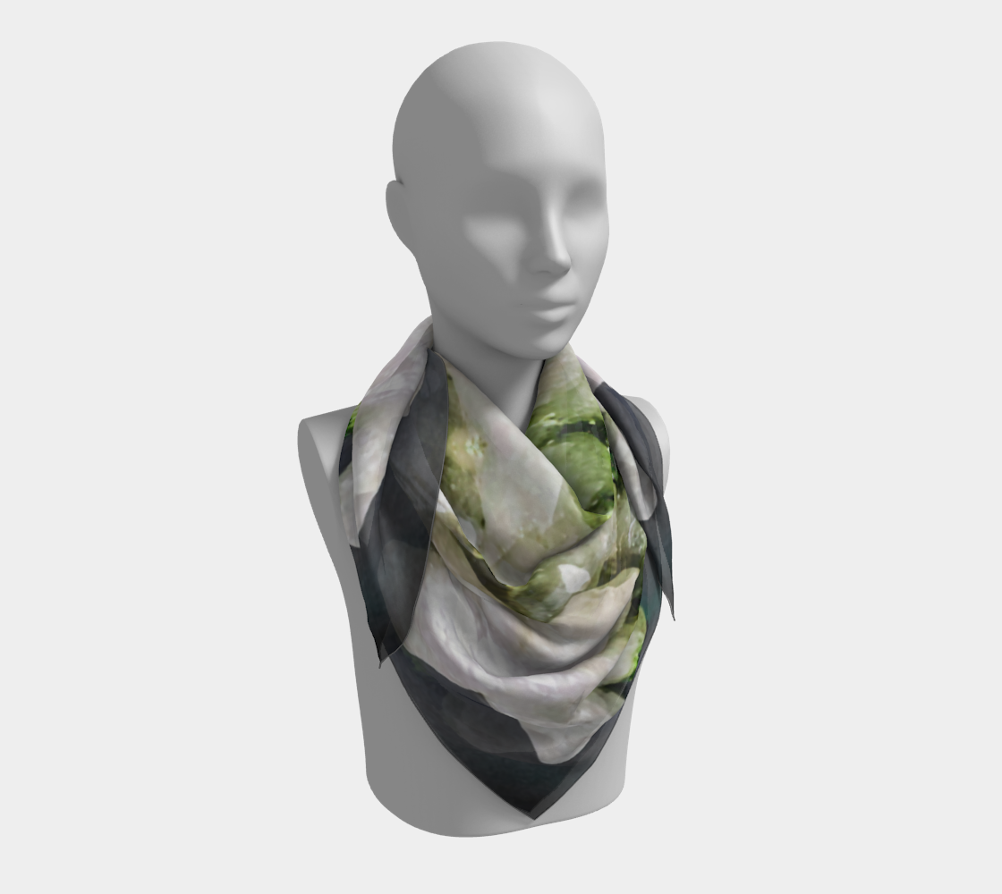 Square Scarf: Cerusite On Motramite, Flowers, Tsumeb, Namibia, EX Lawrence Conklin, Original Color