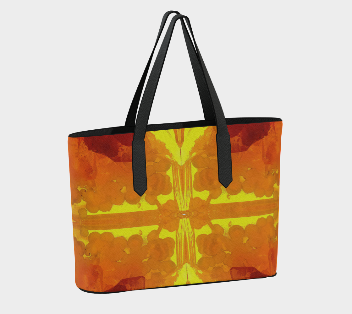 Vegan Leather Tote Bag: Mimetite on Wulfenite, , San Francisco Mine, , , Mexico, EX Wrights Rockshop, Original Color VESION 3