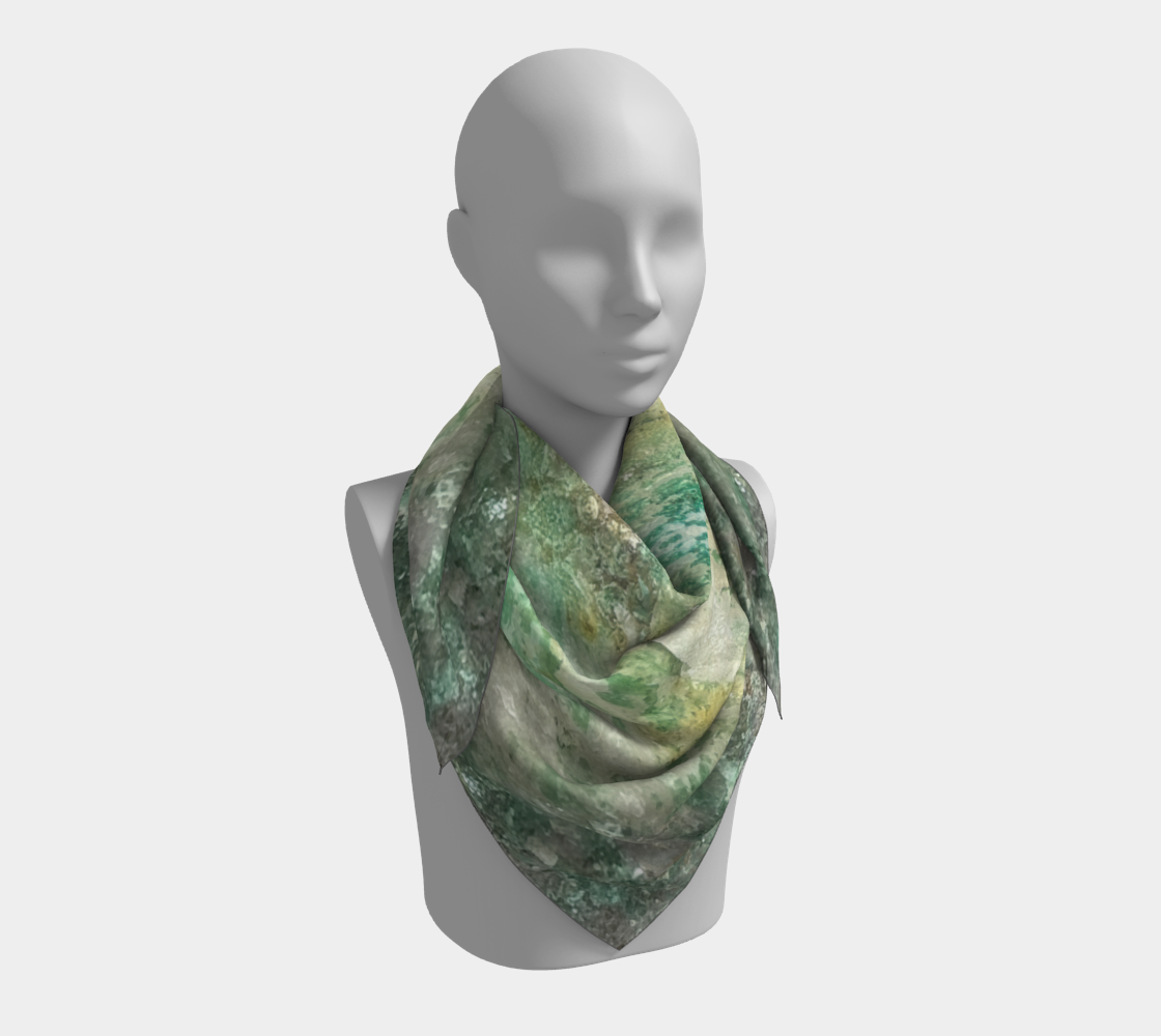 Square Scarf: Malachite, on Quartz, ,North Carolina, , , Original Color