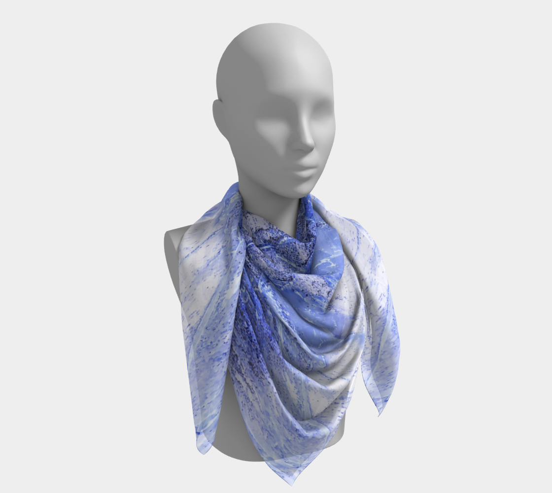 Square Scarf: Smoky Quartz, Hiddenite, Alexander County, North Carolina, Inverted Color