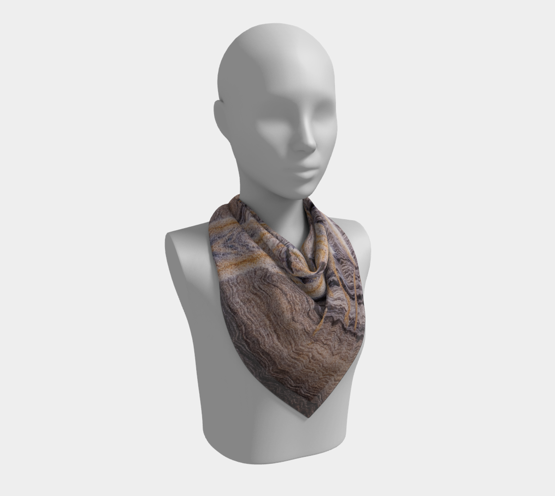 Square Scarf: Quartz with Magnetite, Sand Dune, Cape Hatteras, North Carolina, Original Color