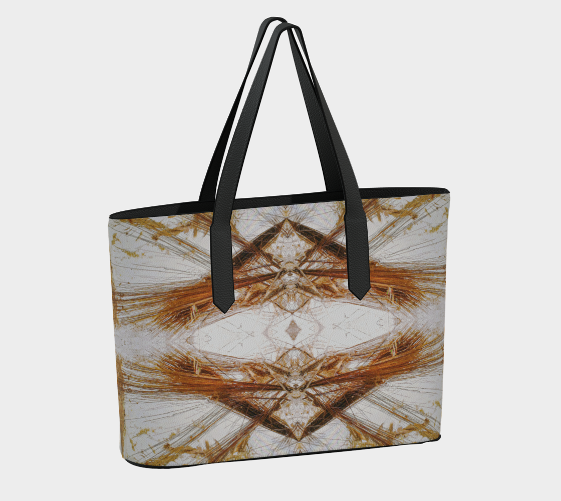Vegan Leather Tote Bag: Rutilated Quartz , Alexander County, North Carolina, Original Color