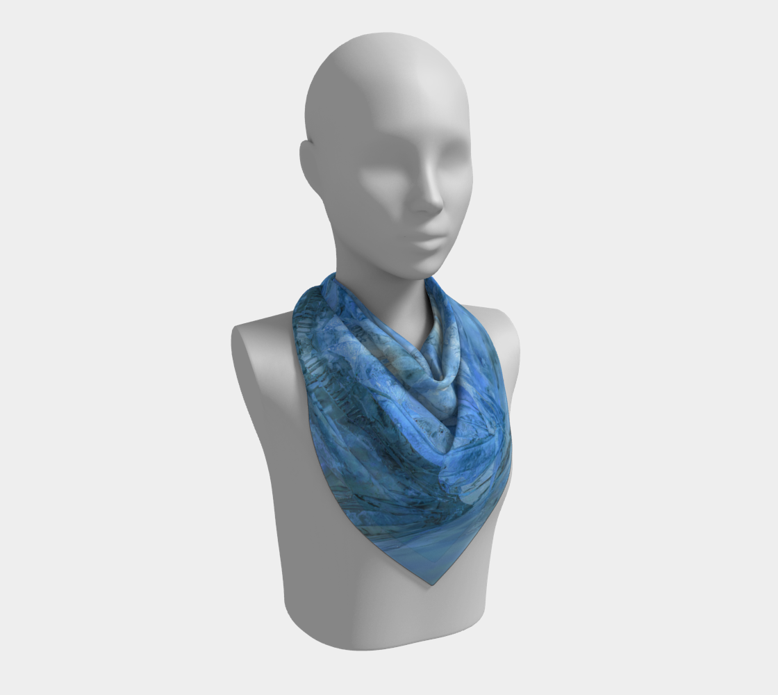 Square Scarf: Quartz, Alexander County, North Carolina, Inverted Color