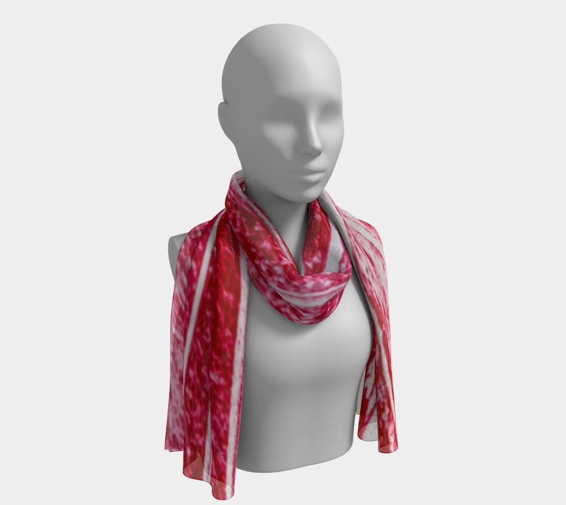 Long Scarf: H Color (Toluidine Red) dispersing in Croom Acrylic House Paint