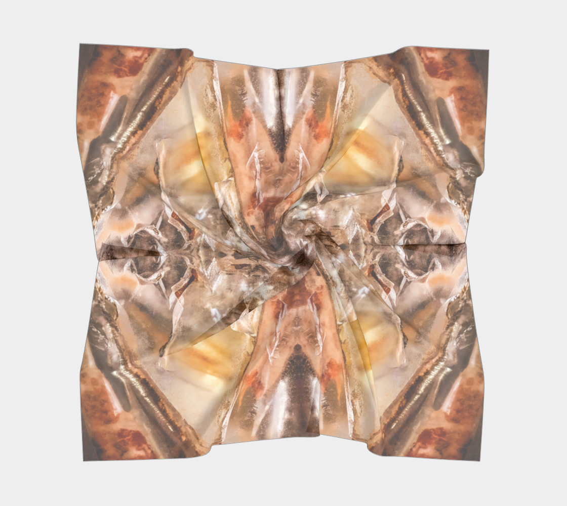 Square Scarf: Mud Included Quartz, Alexander County, North Carolina, Original Color