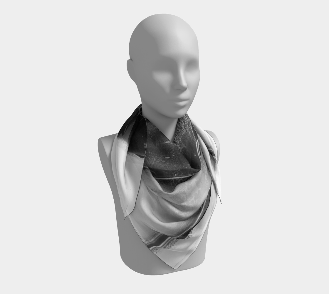 Square Scarf: Black Dispersing In Croom Acrylic House Paint