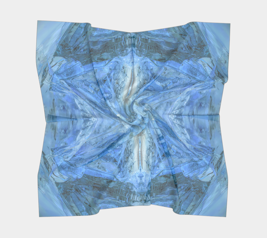 Square Scarf: Quartz, Alexander County, North Carolina, Inverted Color
