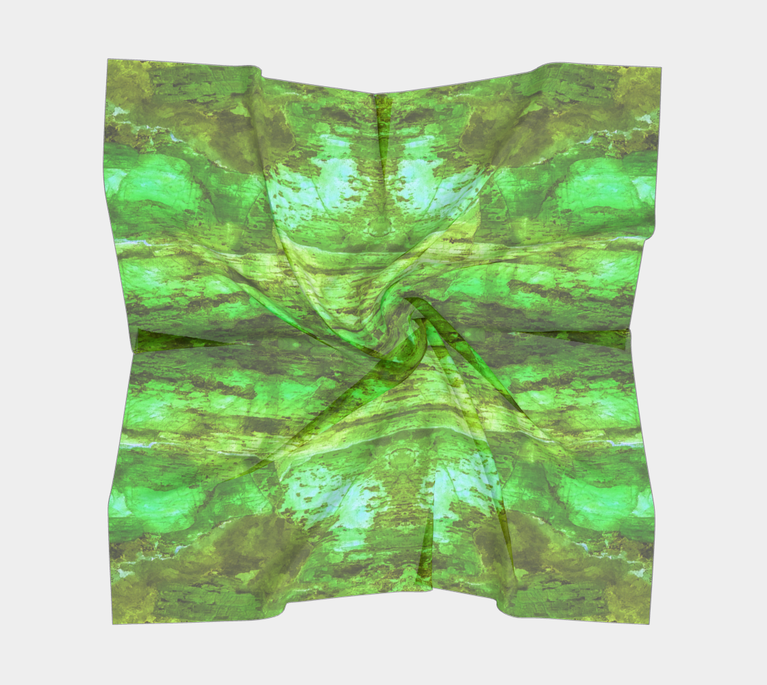 Square Scarf: Fluorescent Kyanite, Buncombe County, North Carolina, Inverted Color