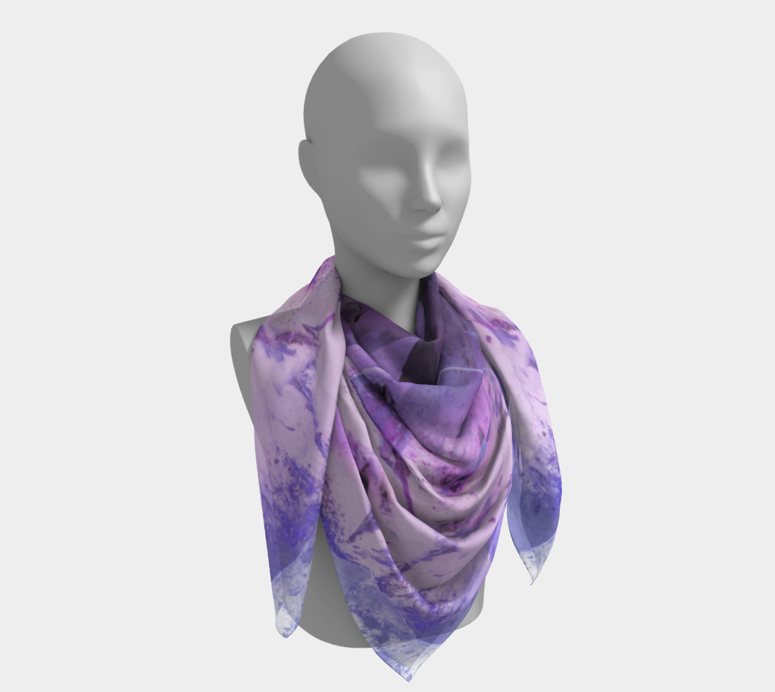 Square Scarf: Chlorite Quartz, Montgomery County, North Carolina, Inverted Color