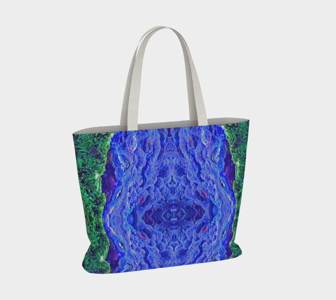 Large Tote Bag: Malachite and Azurite, Bisbee, Arizona