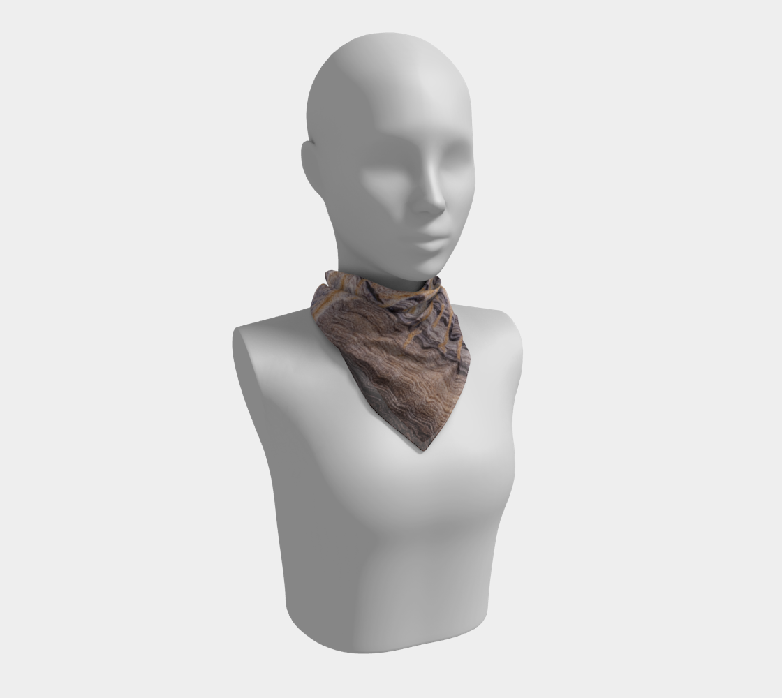 Square Scarf: Quartz with Magnetite, Sand Dune, Cape Hatteras, North Carolina, Original Color