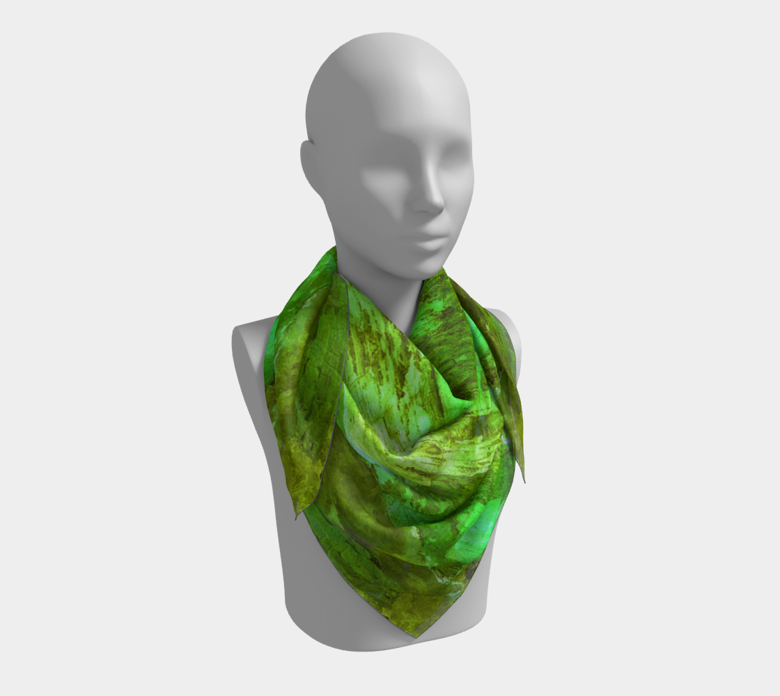 Square Scarf: Fluorescent Kyanite, Buncombe County, North Carolina, Inverted Color