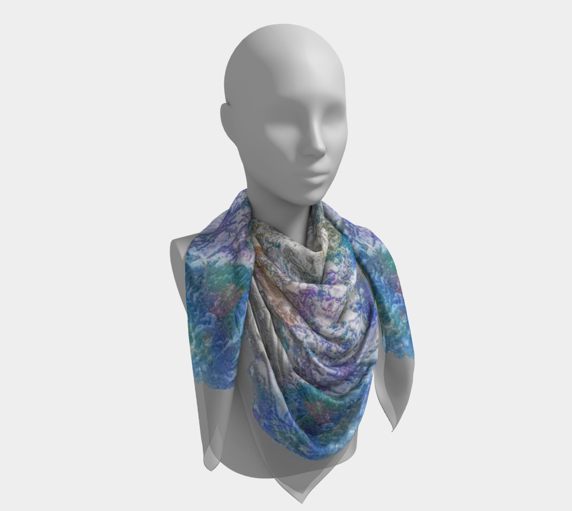 Square Scarf: Irridescent Hematite, Graves Mountain, Georgia, Inverted Color