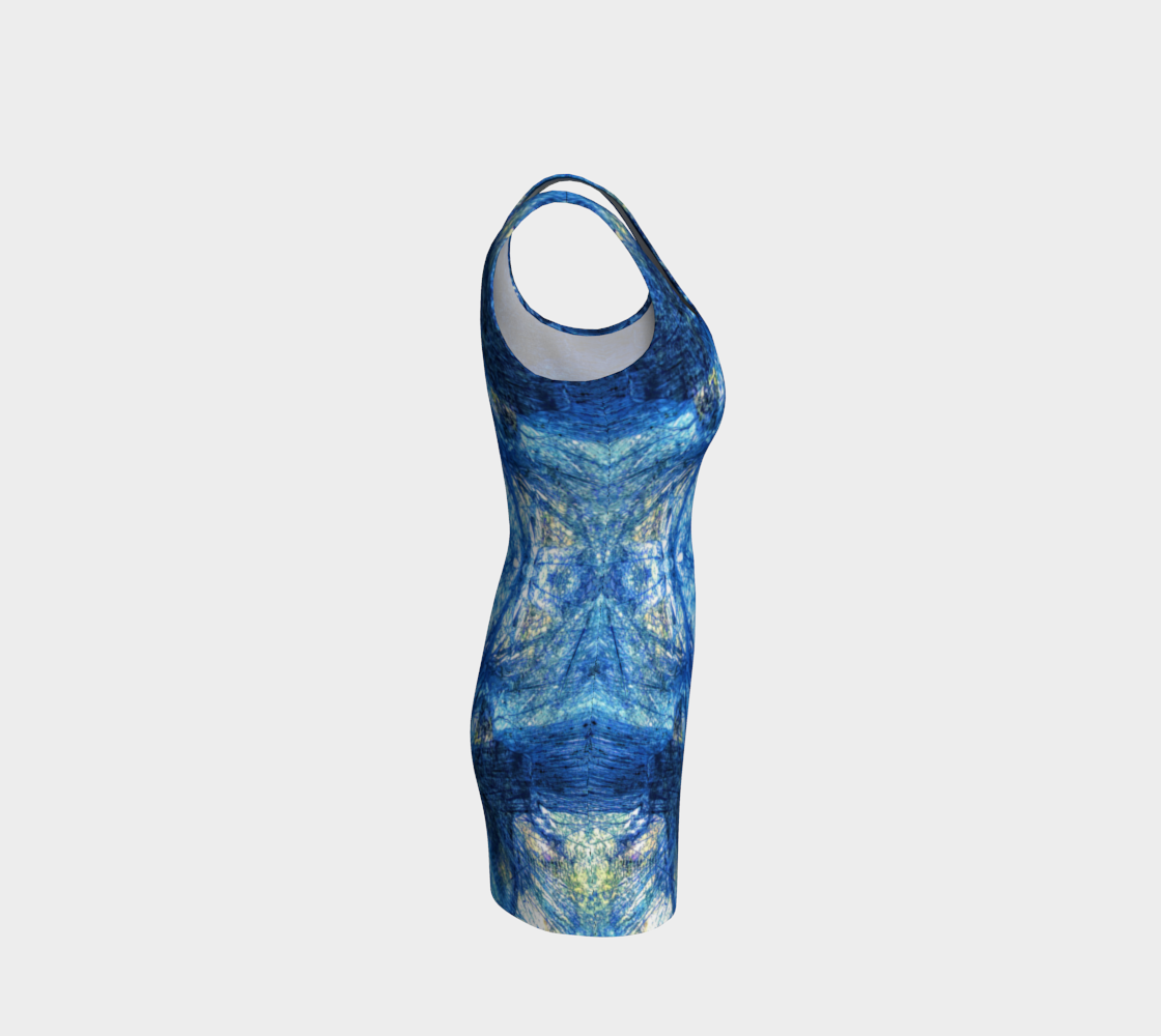 Bodycon Dress: Rutilated Quartz, Alexander County, North Carolina, Inverted Color