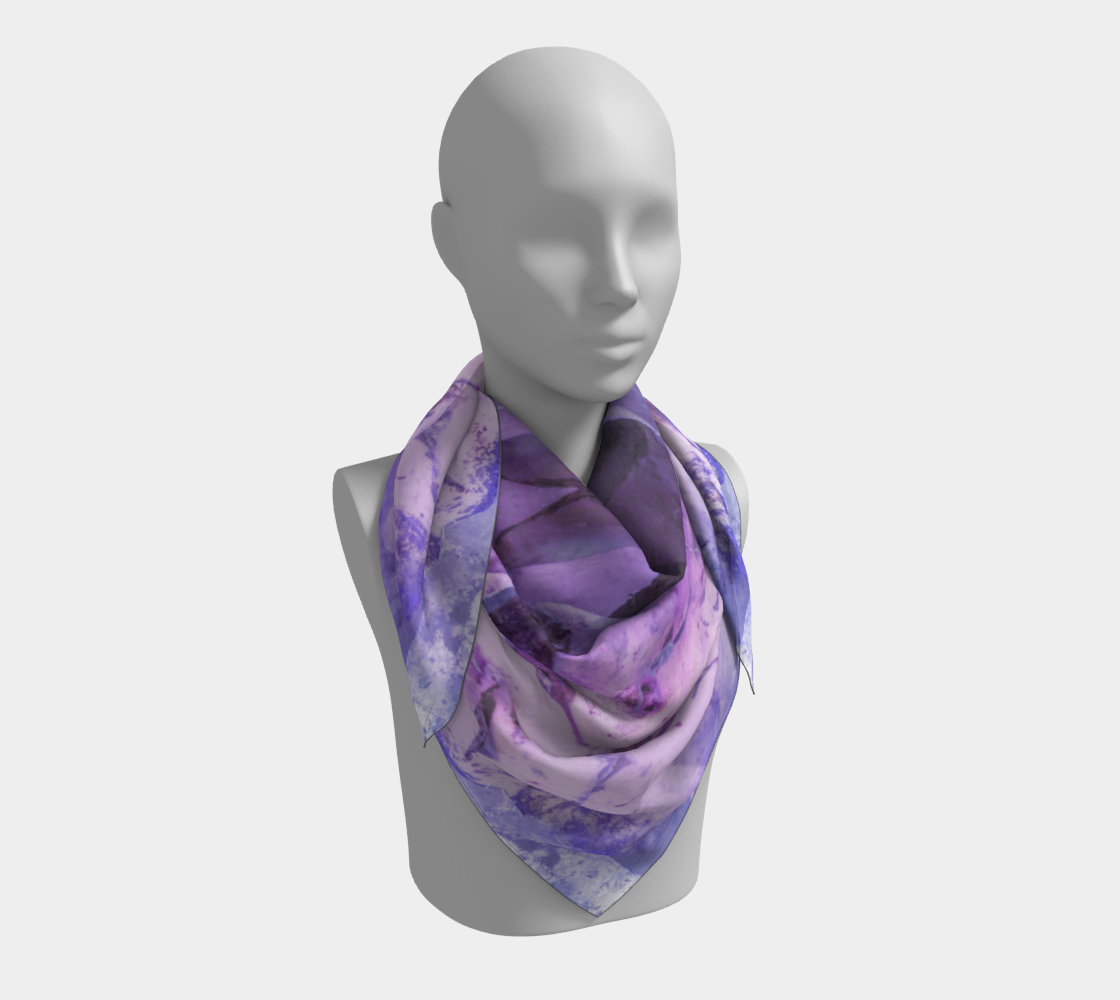 Square Scarf: Chlorite Quartz, Montgomery County, North Carolina, Inverted Color