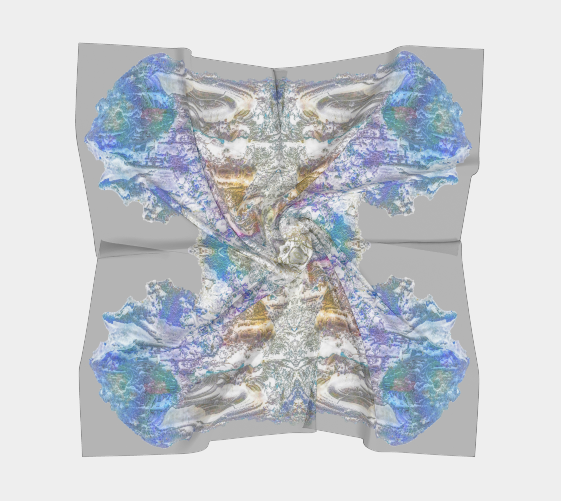 Square Scarf: Irridescent Hematite, Graves Mountain, Georgia, Inverted Color