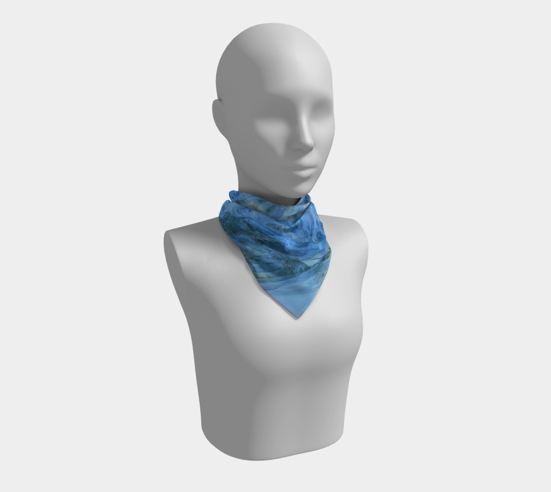 Square Scarf: Quartz, Alexander County, North Carolina, Inverted Color