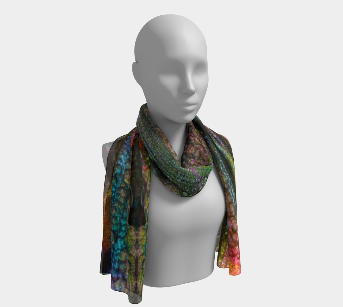 Long Scarf: Iridescent Hematite, Graves Mt. Georgia #4 Version 2