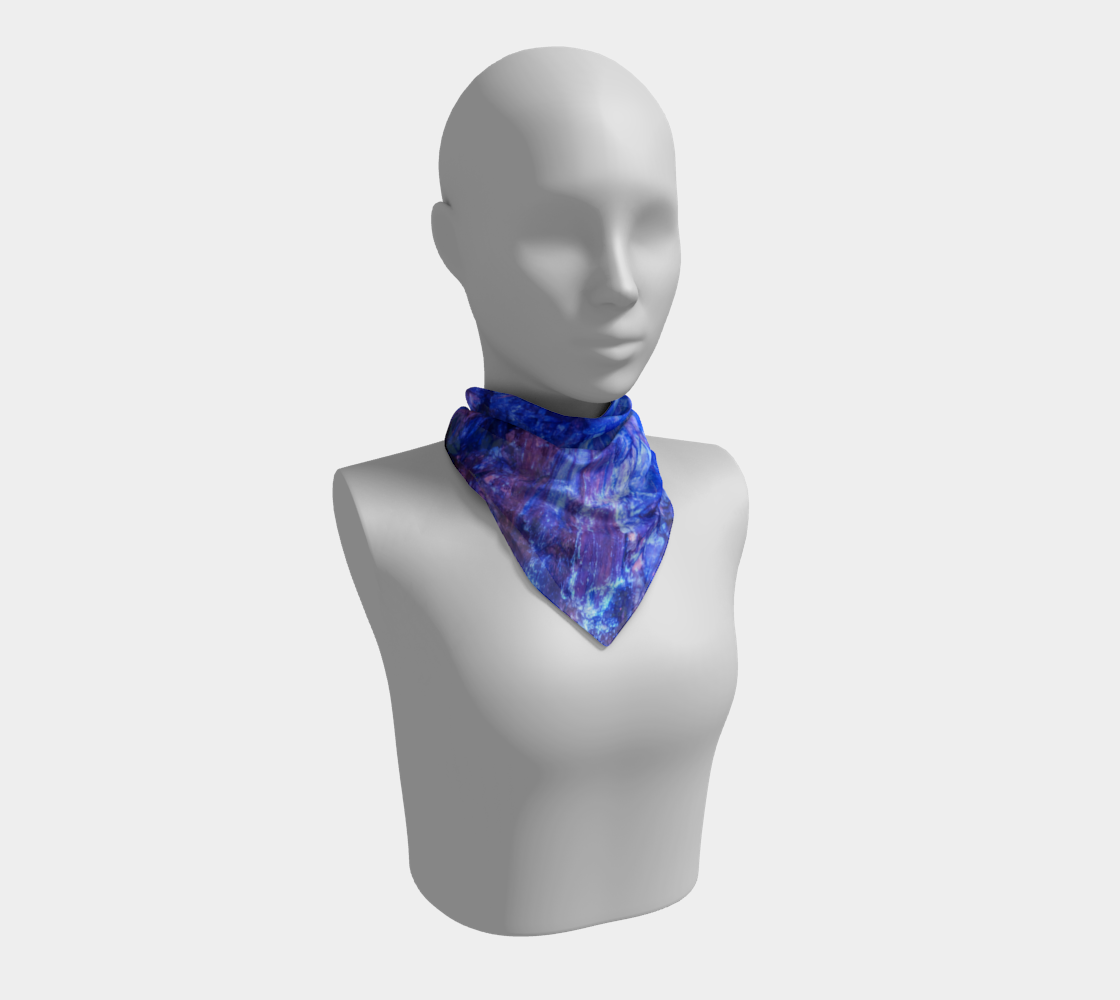 Square Scarf: Kyanite, Fluorescent, , Black Mountain , North Carolina, , , Original-LW UV Color
