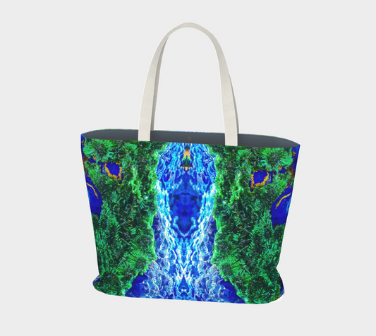 Large Tote Bag: Malachite and Azurite, Bisbee, Arizona