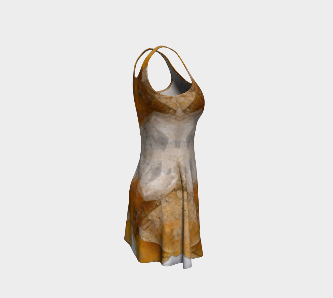 Flare Dress: Muscovite with Topaz, Pakistan, EX Lavinsky, Original Color