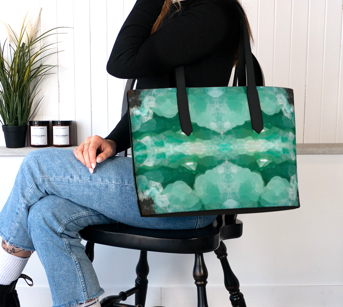 Vegan Leather Tote Bag: Smithsonite, El Refugio Mine, Choix, Sinolola, Mexico, EX Chris Wright, Original Color