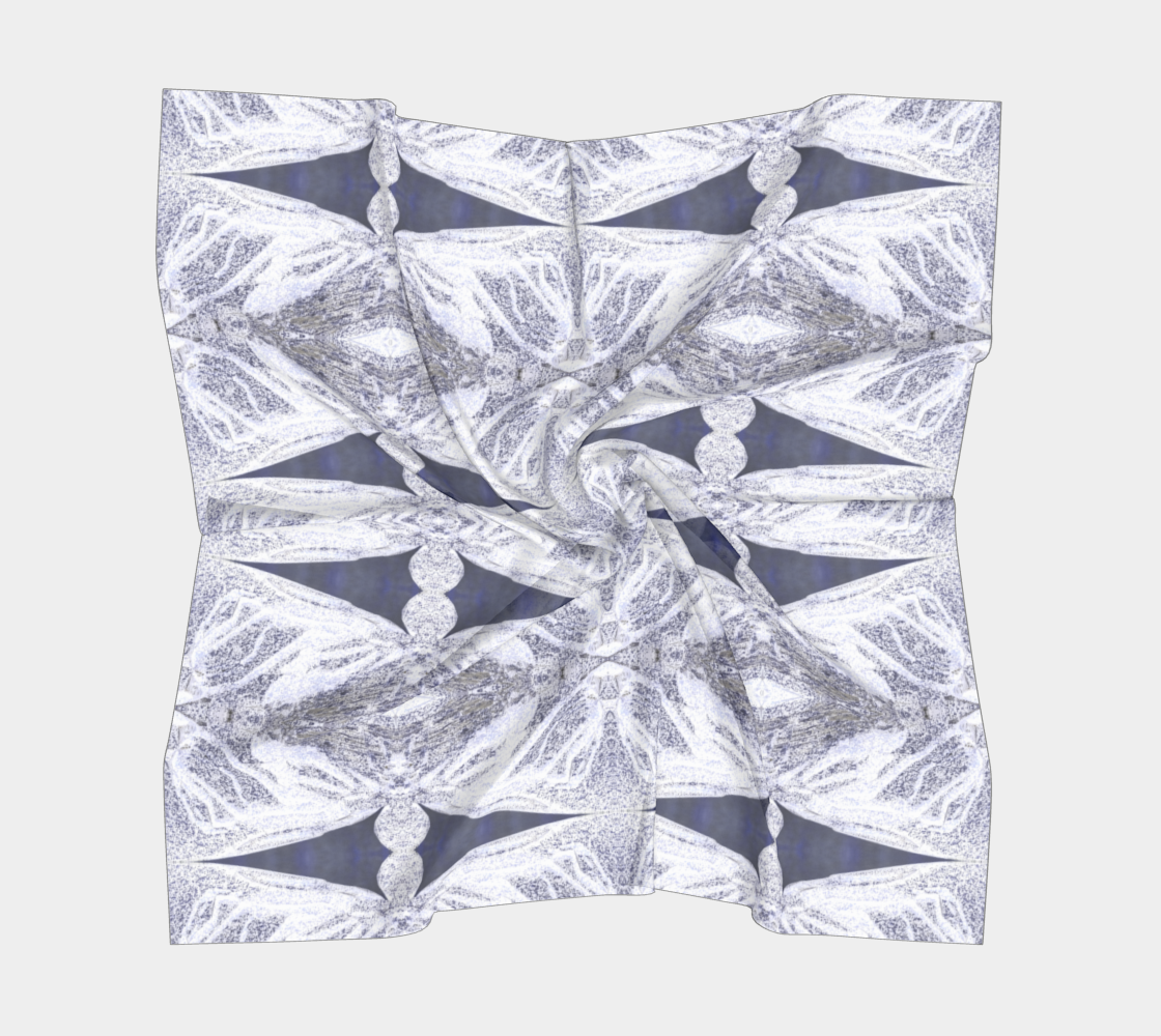 Square Scarf: Hematite, Nadoor, Morocco, Inverted Color