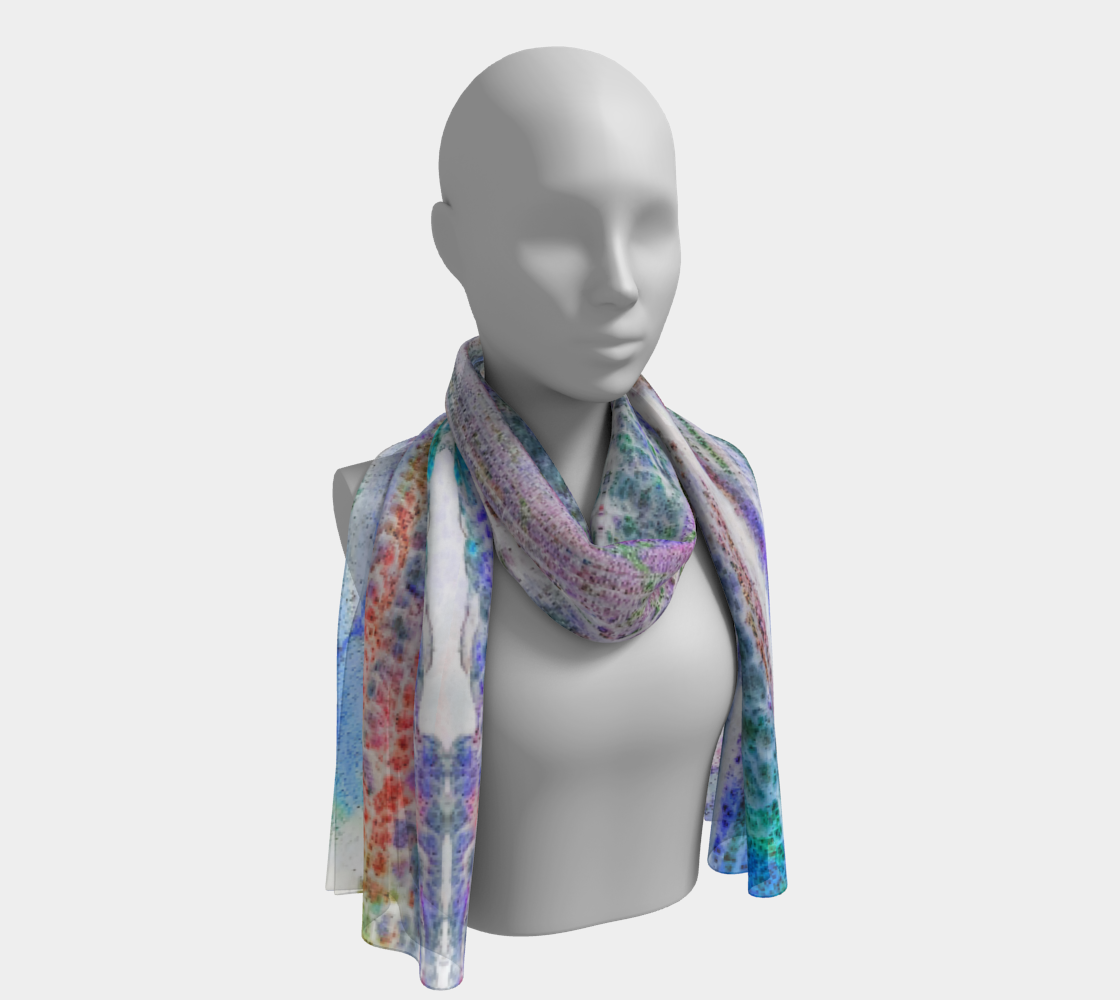 Long Scarf: Irridescent Hematite, Graves Mountan, Georgia, Inverted Color
